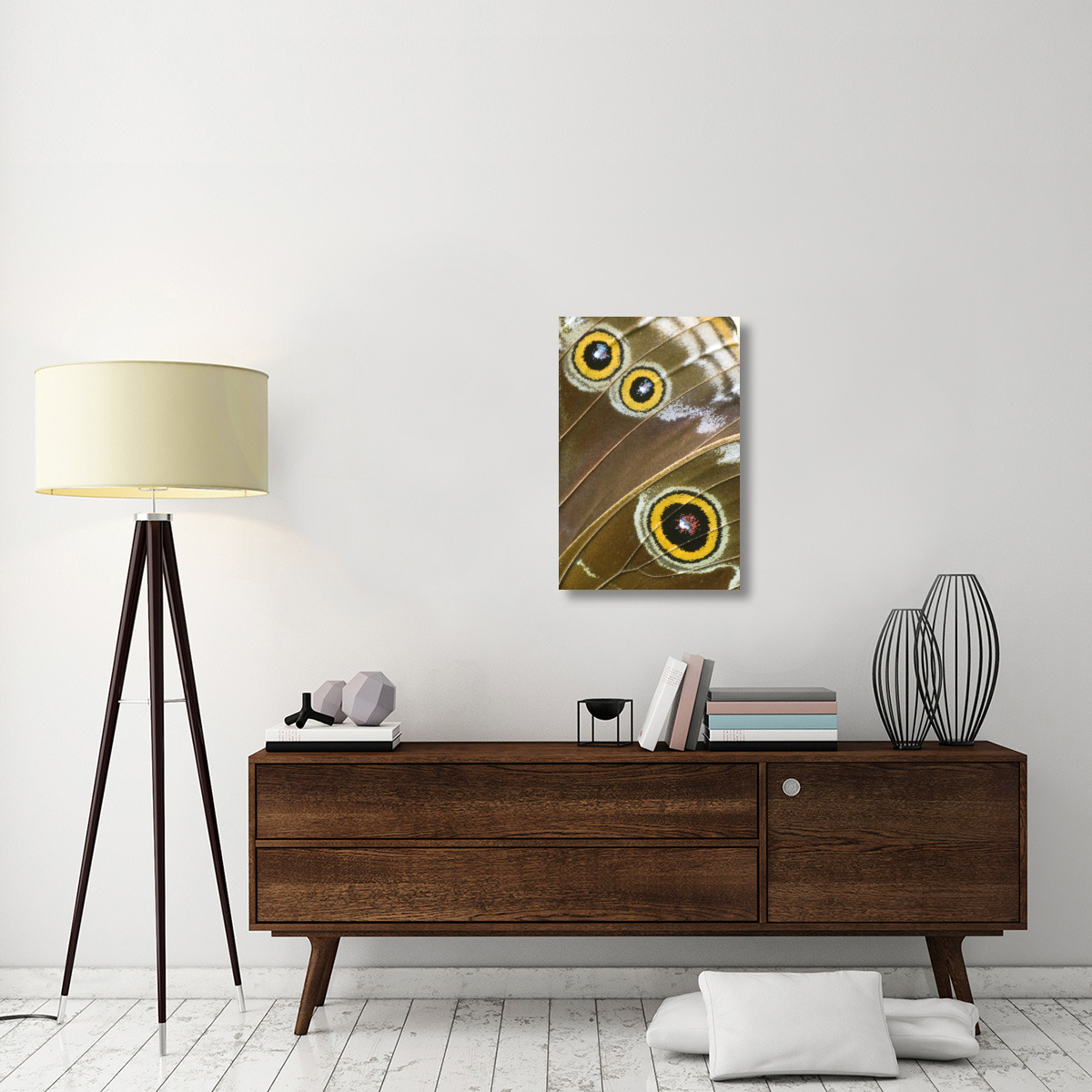 Blue Morpho butterfly wing with false eyespots, Ecuador-Canvas Art-20&quotx30"