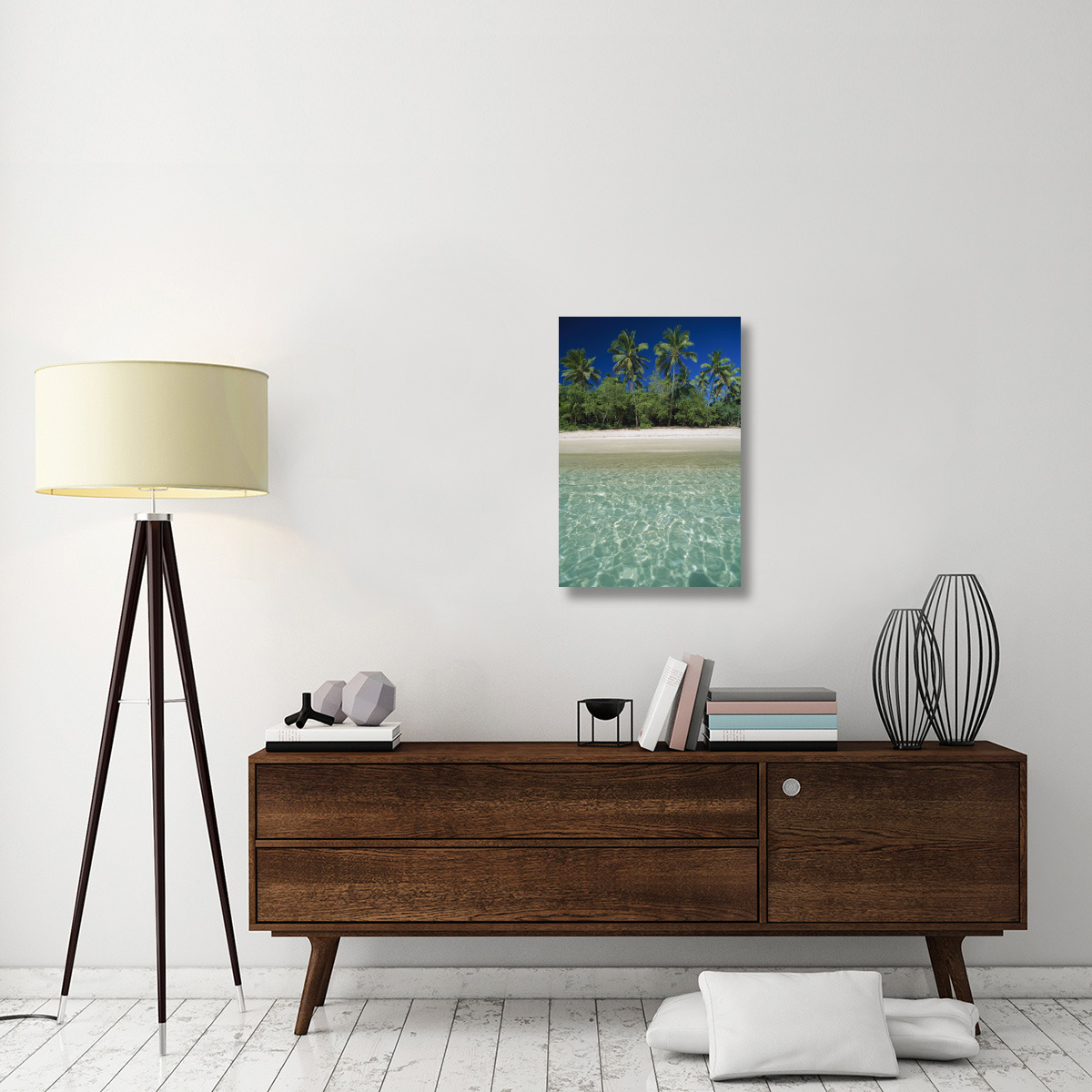 Tropical scene with palm trees, Uoleva Island, Ha&quotapai Group, Tonga-Canvas Art-20&quotx30"
