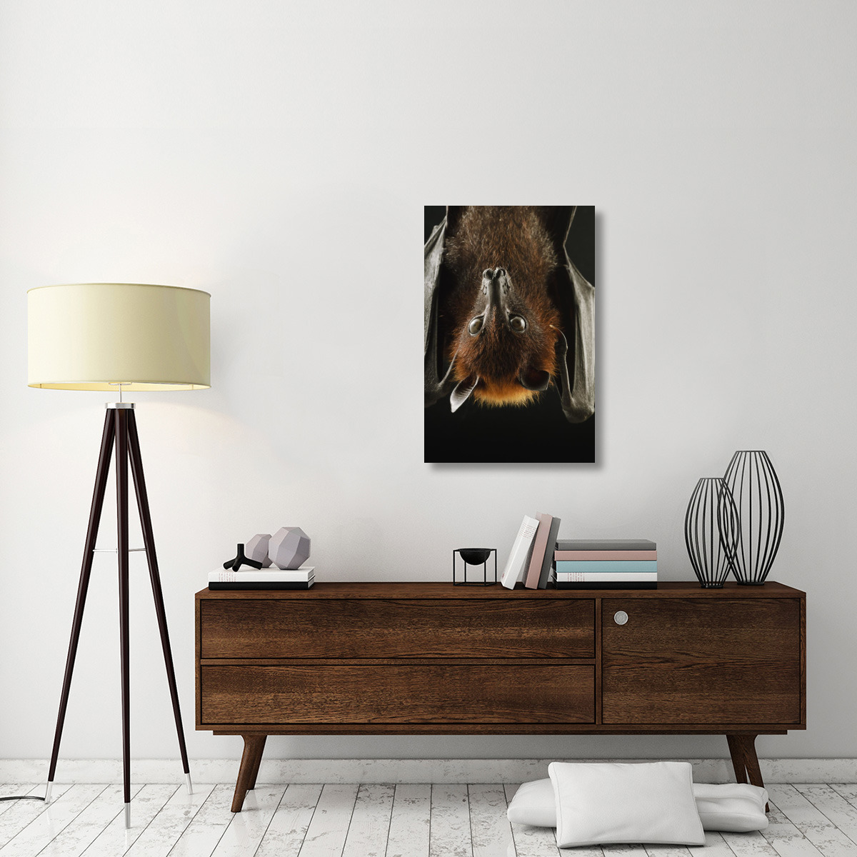 Large Flying Fox roosting, Kuching, Borneo, Malaysia-Canvas Art-24&quotx36"