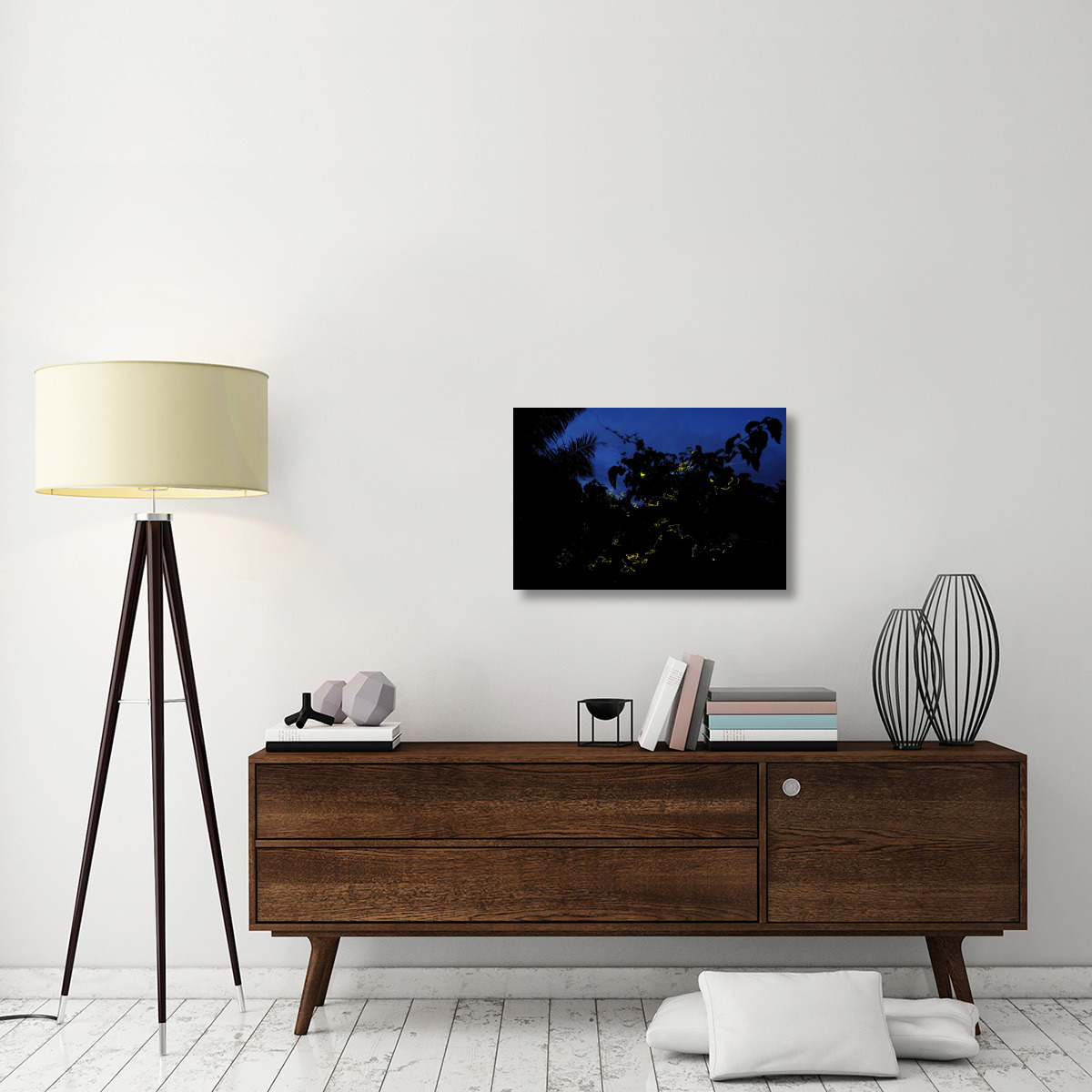 Firefly group lighting up at night, North Maluku, Indonesia-Canvas Art-30&quotx20"