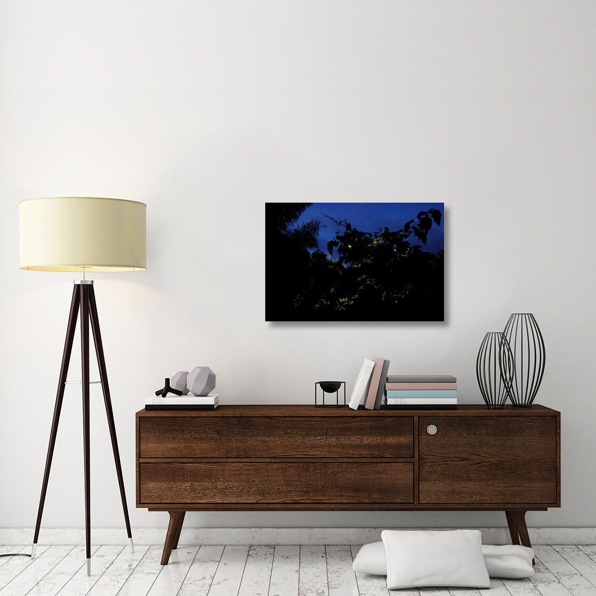 Firefly group lighting up at night, North Maluku, Indonesia-Canvas Art-36&quotx24"