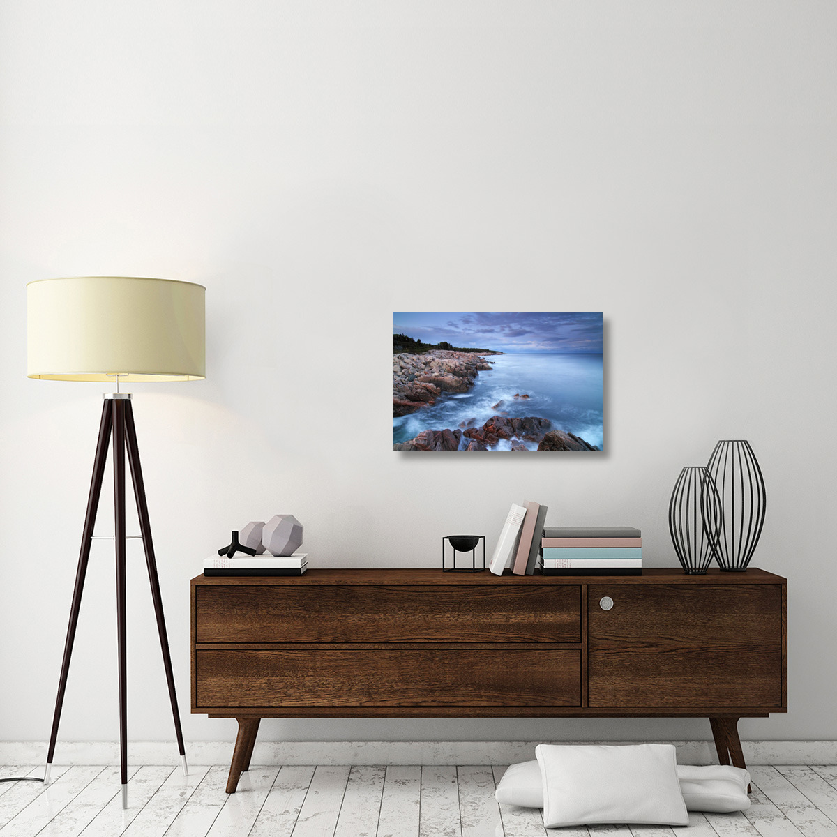 Coastal granite rocks, Cape Breton Highlands National Park, Gulf of St. Lawrence, Nova Scotia, Canada-Canvas Art-30&quotx20"