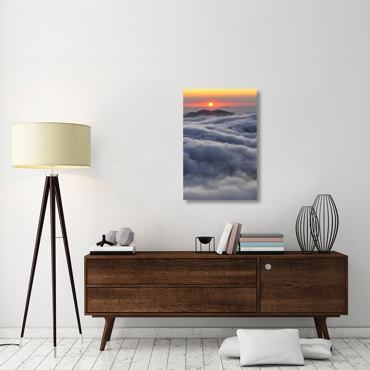Sunrise over mountain and clouds, Spain-Canvas Art-24&quotx36"