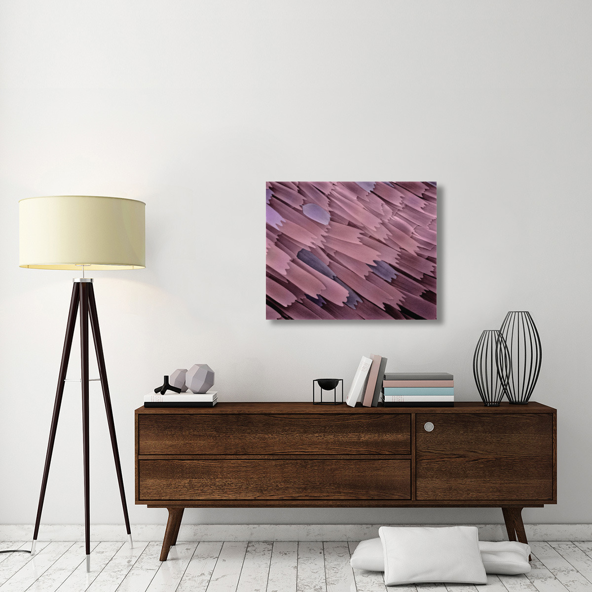 Indian Meal Moth wing detail at 210x magnification-Canvas Art-35&quotx28"