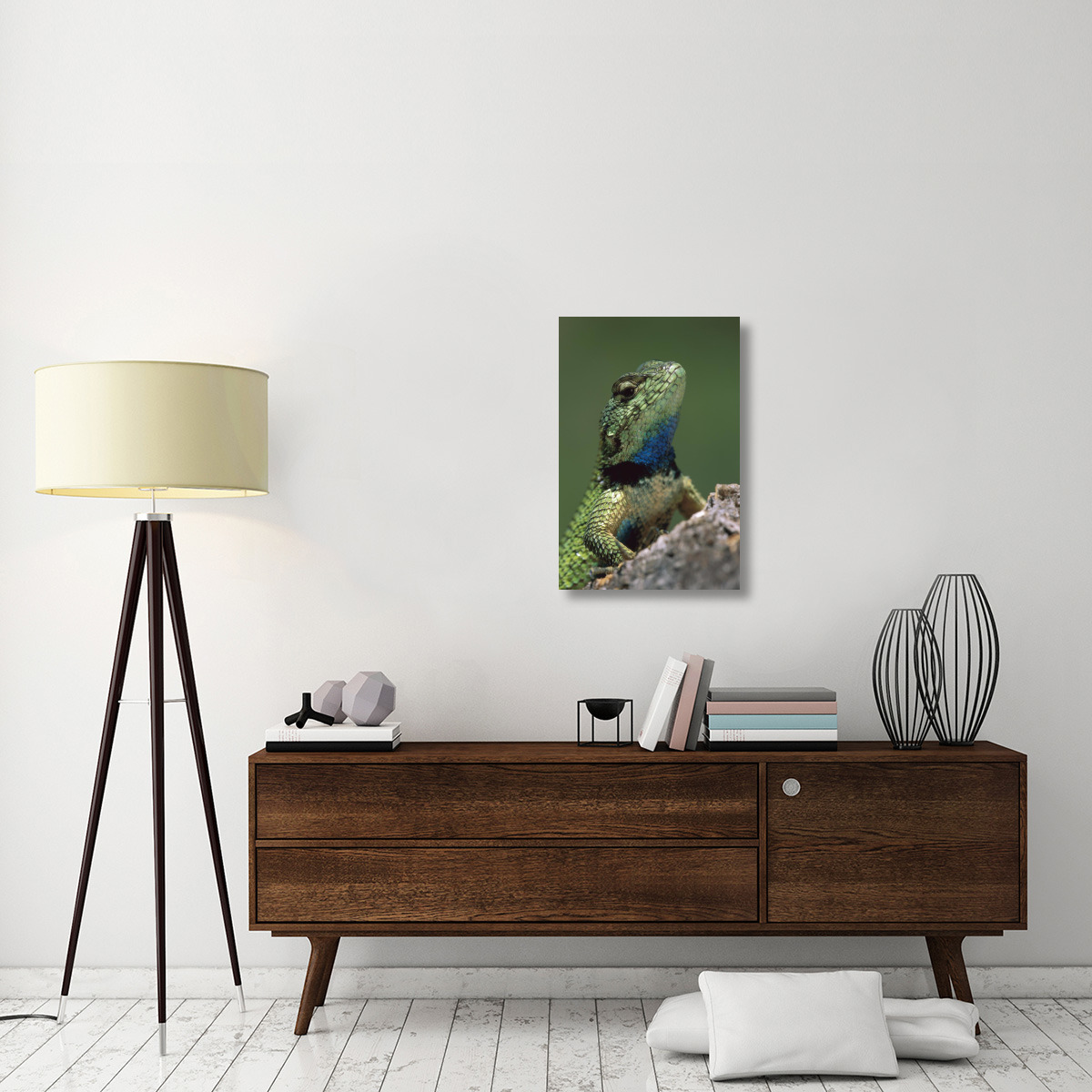 Green Spiny Lizard male, Costa Rica-Canvas Art-20&quotx30"