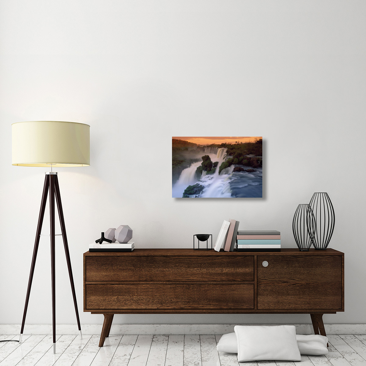 Cascades of the Iguacu Falls, the world&quots largest waterfalls, Iguacu National Park, Argentina-Canvas Art-30&quotx20"