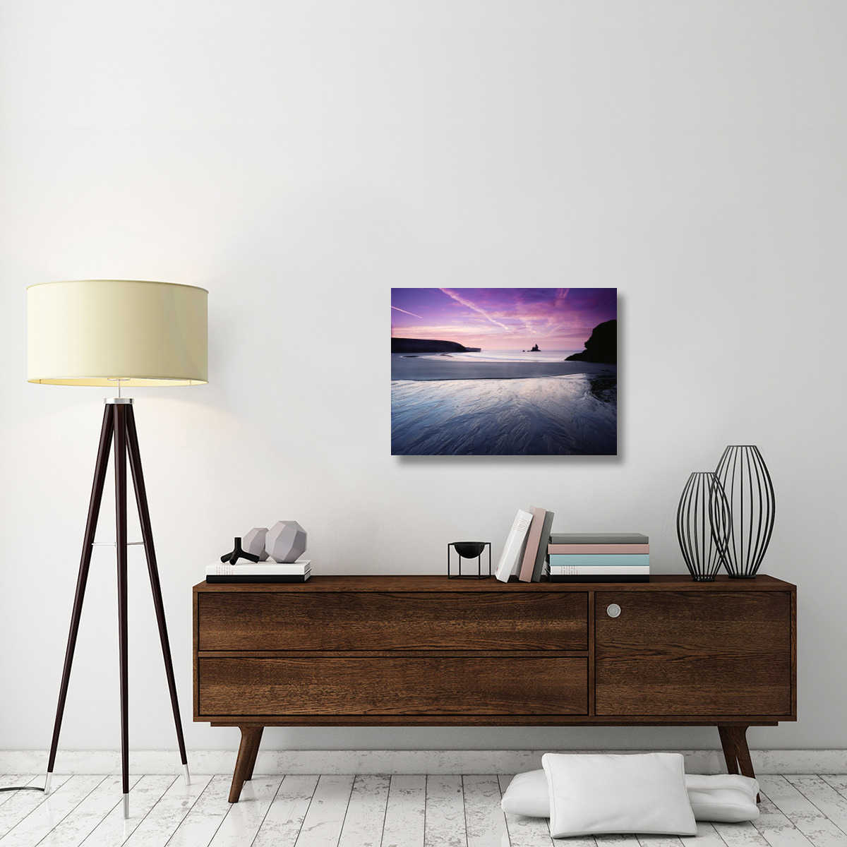 Sunrise, Broadhaven, south Pembrokeshire National Park, Wales-Canvas Art-32&quotx24"
