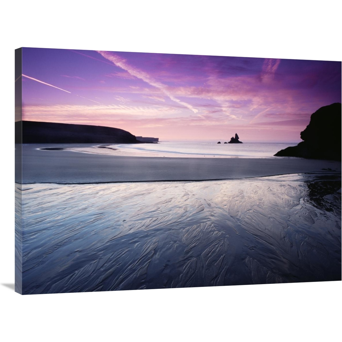 Sunrise, Broadhaven, south Pembrokeshire National Park, Wales-Canvas Art-40&quotx30"
