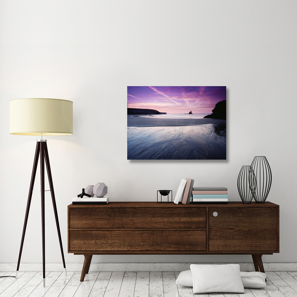 Sunrise, Broadhaven, south Pembrokeshire National Park, Wales-Canvas Art-40&quotx30"