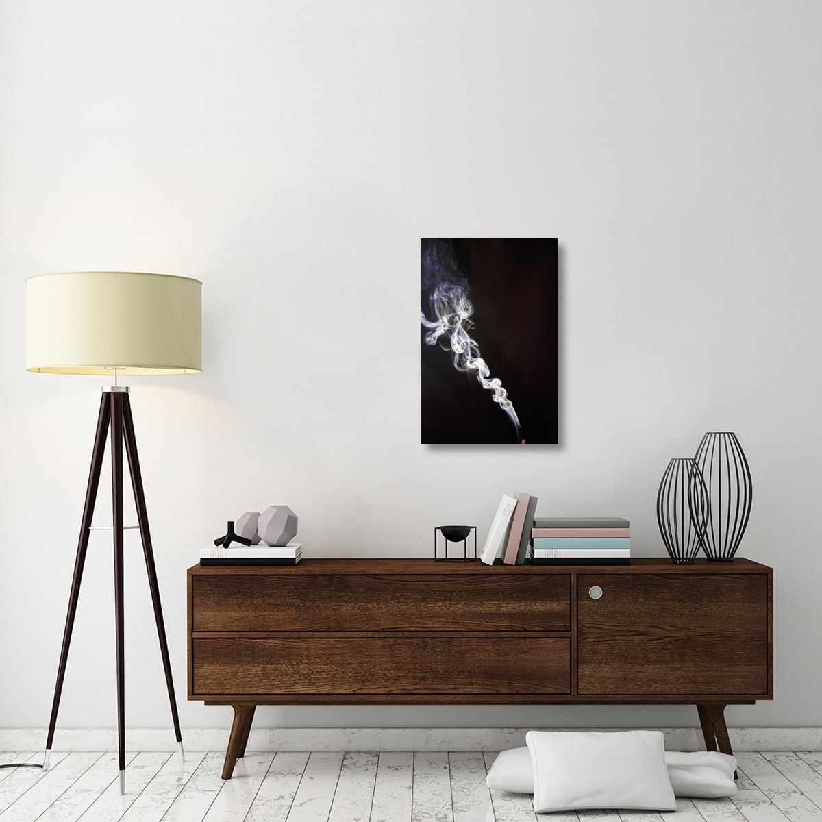 Incense smoke rising, New Zealand-Canvas Art-20&quotx30"