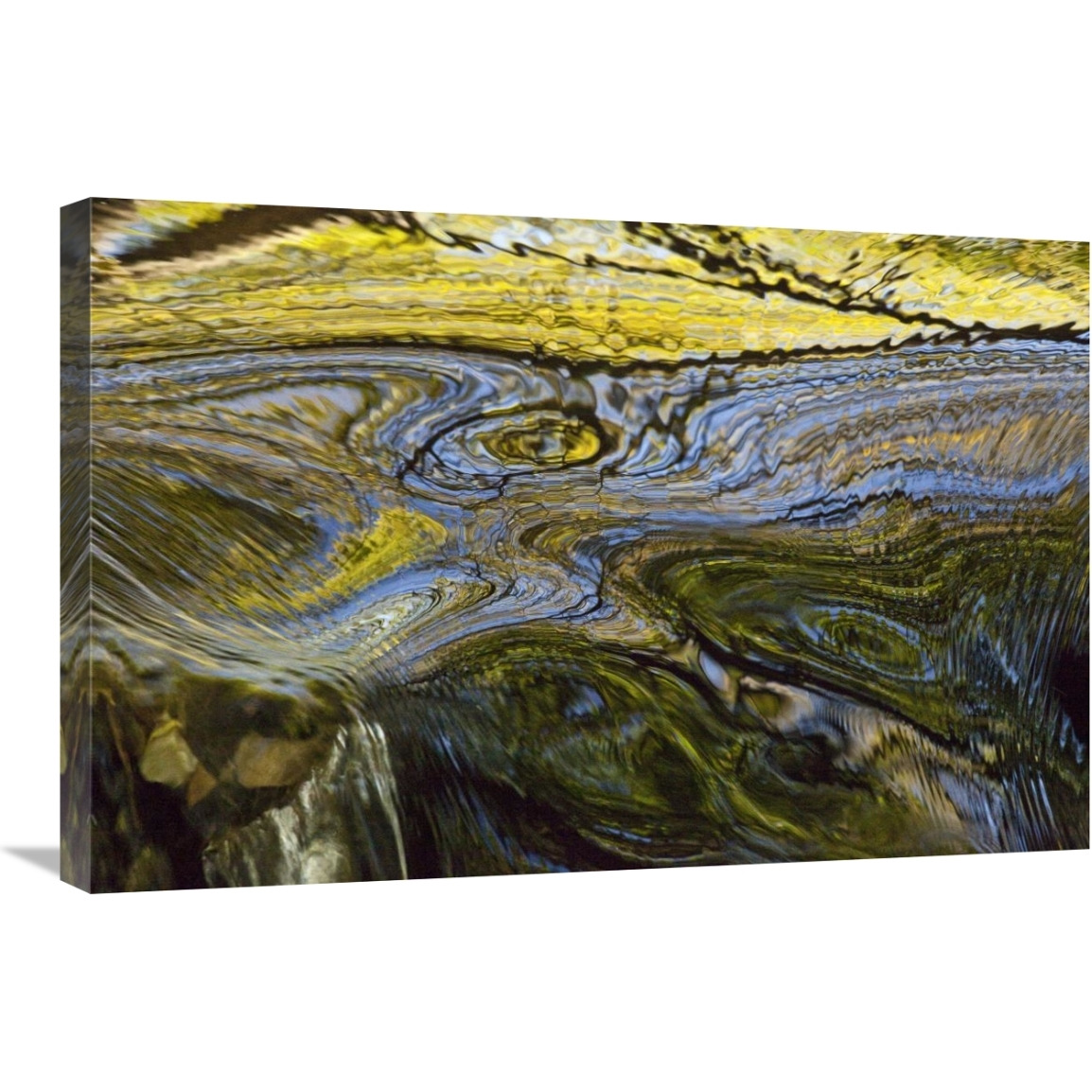 Autumn patterns in small waterfall, Canterbury, New Zealand-Canvas Art-30&quotx20"