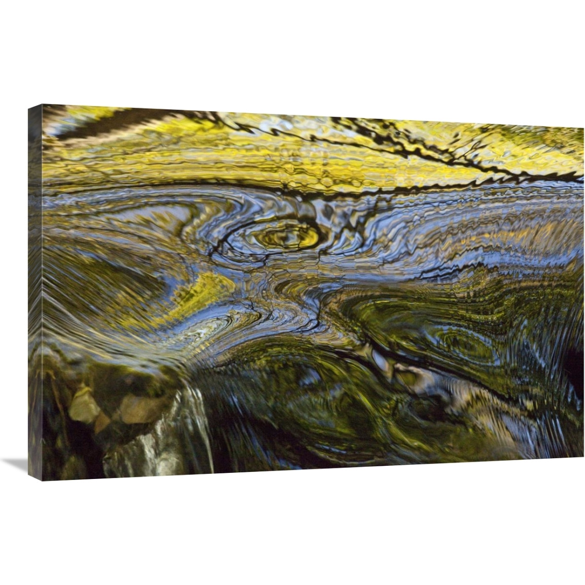 Autumn patterns in small waterfall, Canterbury, New Zealand-Canvas Art-36&quotx24"