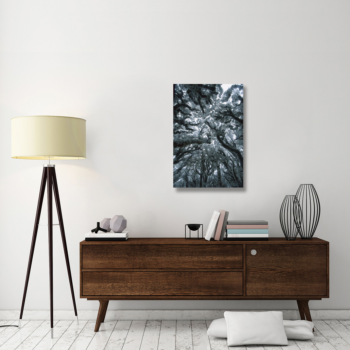 Autumn snow on Beech trees, Routeburn Track, Mt Aspiring National Park, New Zealand-Canvas Art-24&quotx36"
