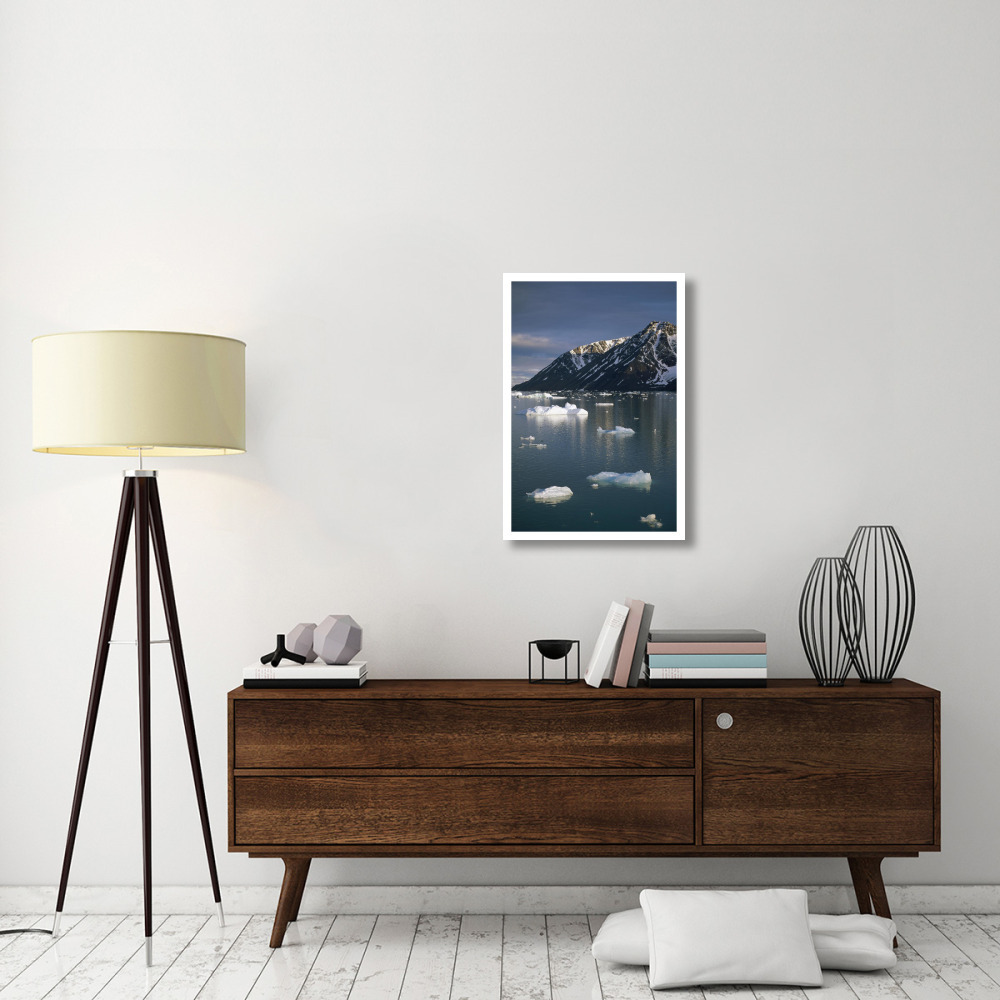 Ice floes in evening light, Spitsbergen Island, Svalbard, Norway-Paper Art-22&quotx32"