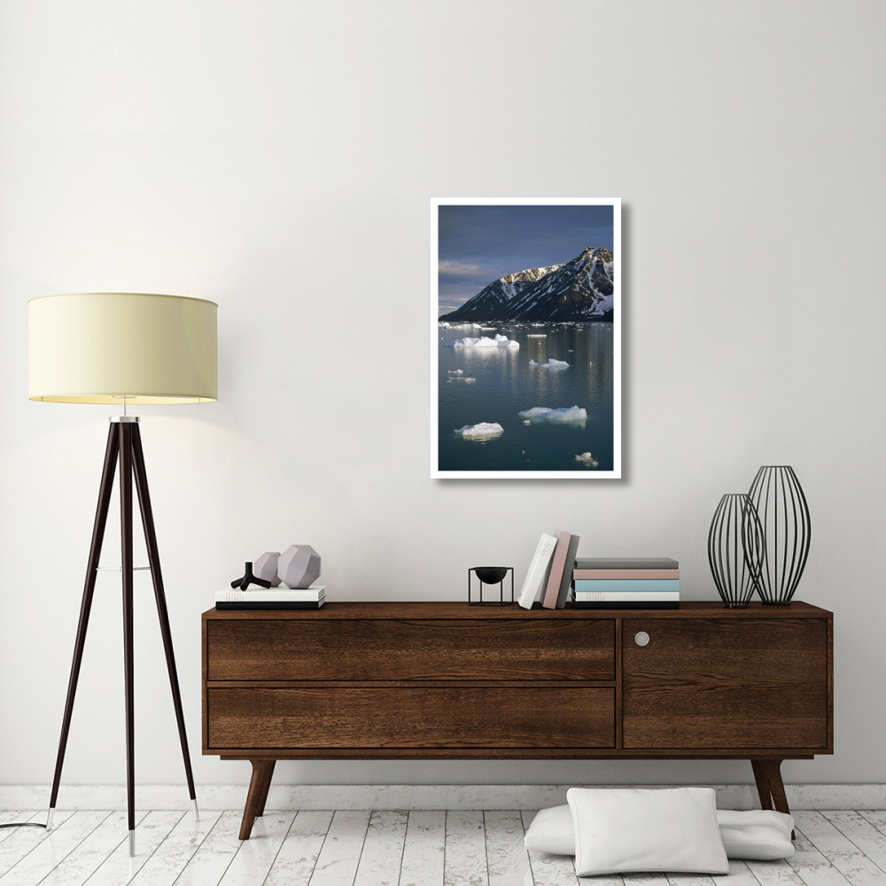 Ice floes in evening light, Spitsbergen Island, Svalbard, Norway-Paper Art-26&quotx38"