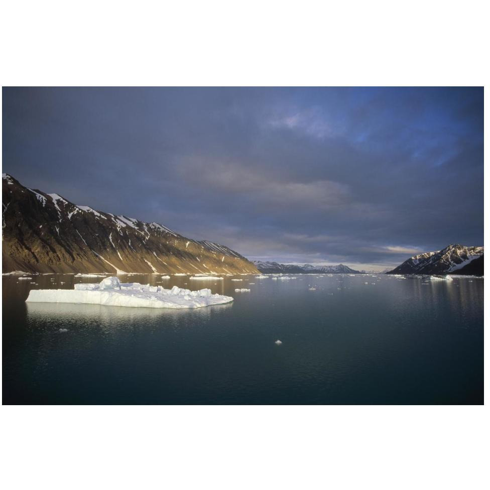 Evening light, Svalbard Archipelago, Norway-Paper Art-50&quotx34"