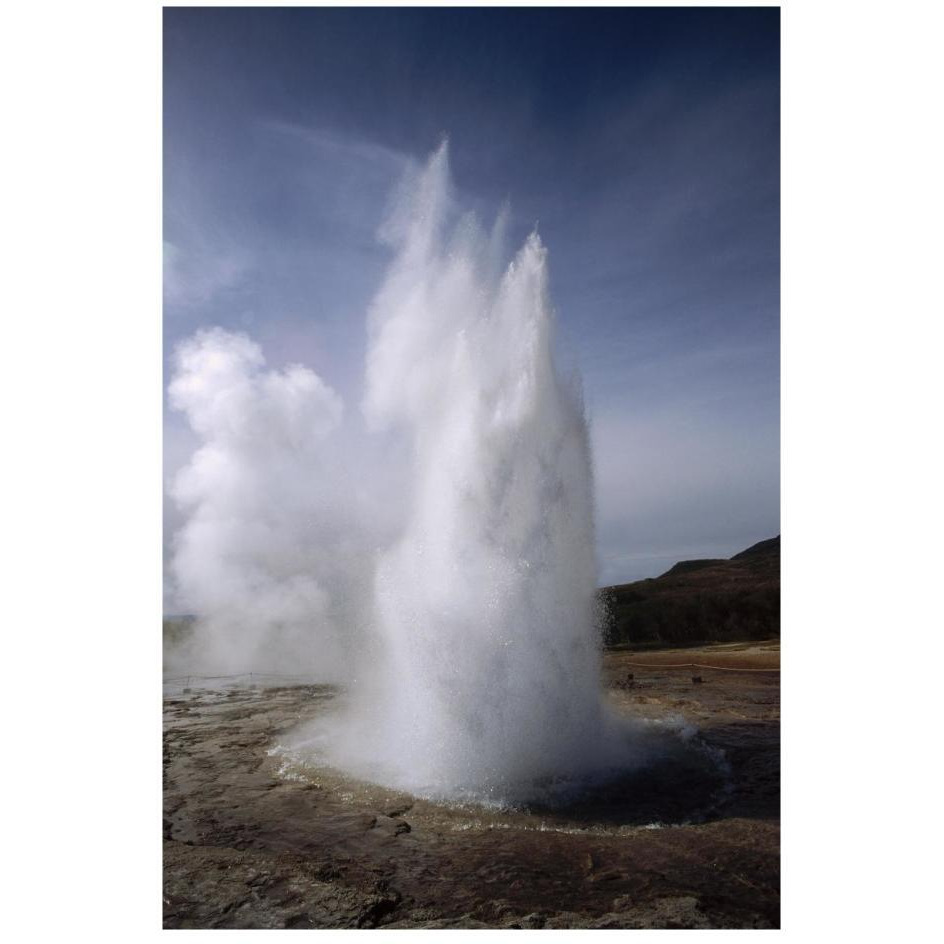 Steam spews from erupting geysers, Iceland-Paper Art-18&quotx26"