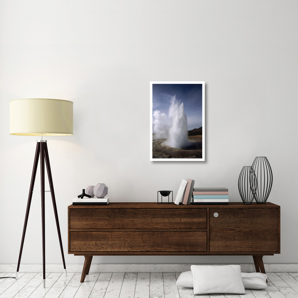 Steam spews from erupting geysers, Iceland-Paper Art-22&quotx32"