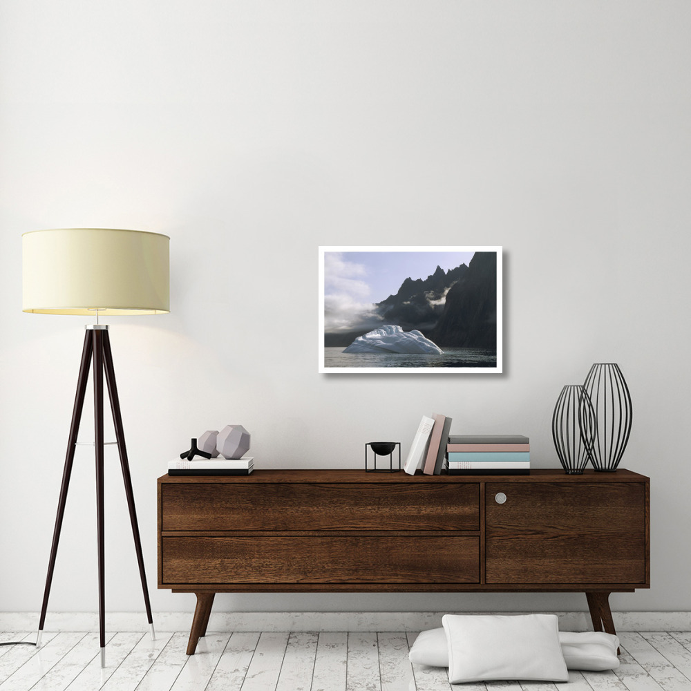 Ice floe in southern Greenland Fjord, late summer, Greenland-Paper Art-32&quotx22"