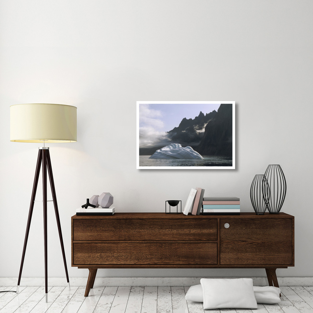 Ice floe in southern Greenland Fjord, late summer, Greenland-Paper Art-38&quotx26"