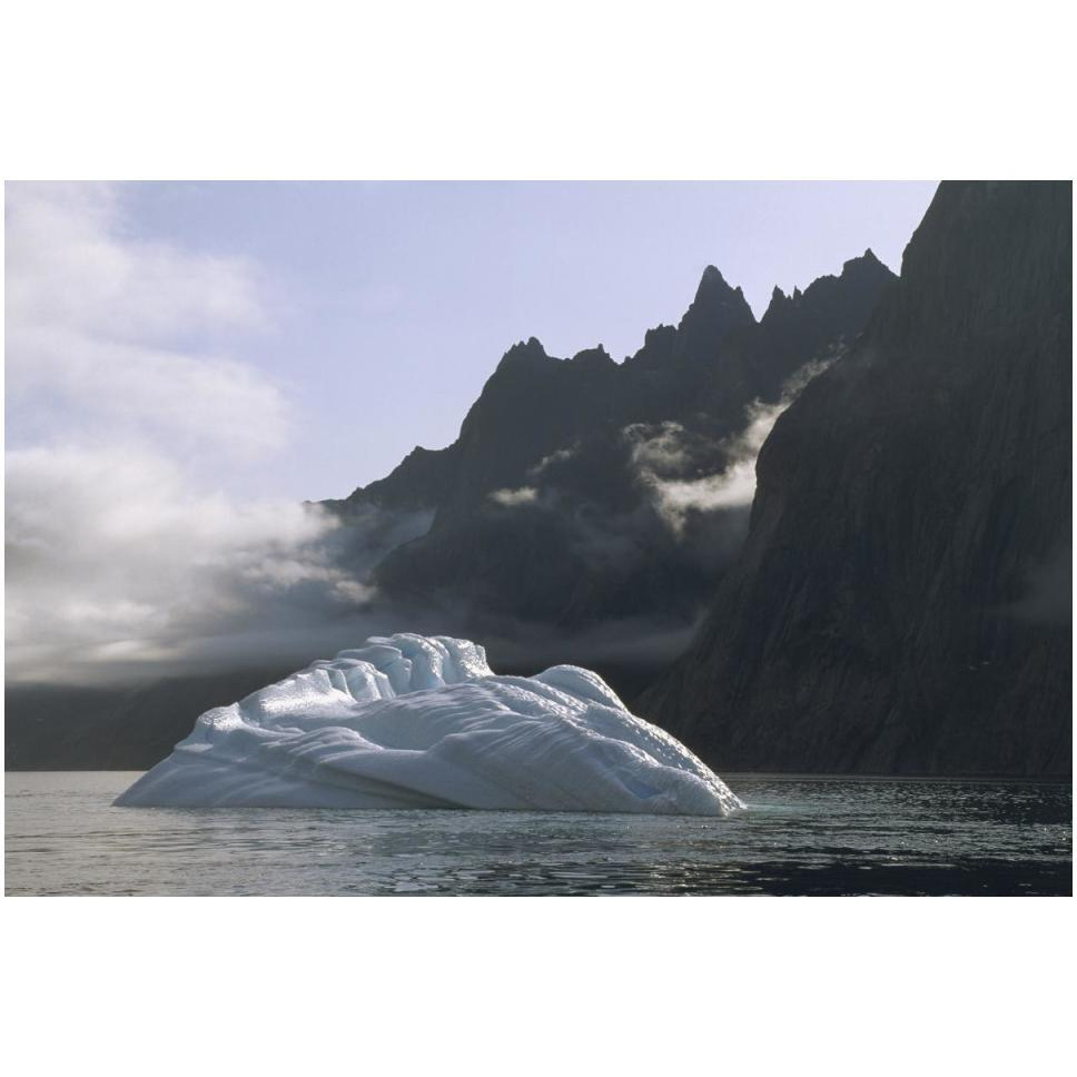 Ice floe in southern Greenland Fjord, late summer, Greenland-Paper Art-50&quotx34"