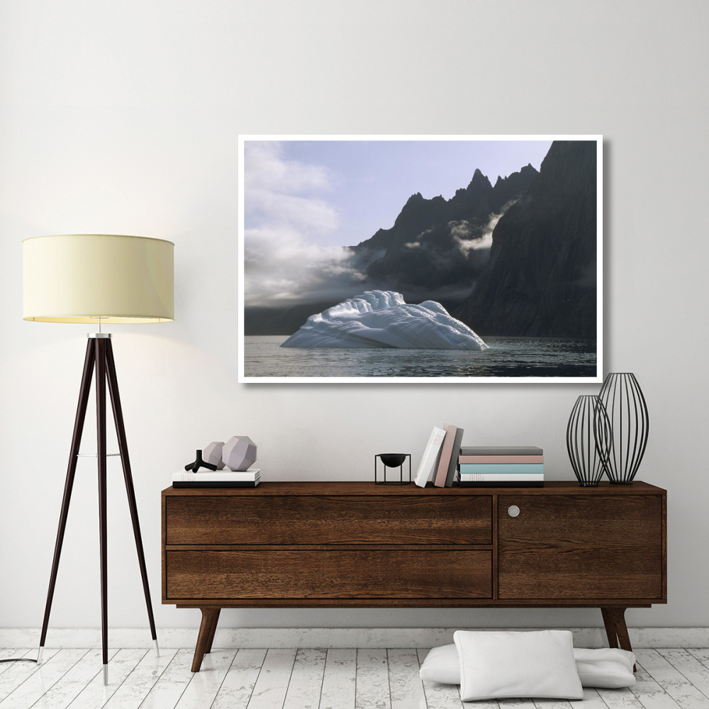 Ice floe in southern Greenland Fjord, late summer, Greenland-Paper Art-62&quotx42"
