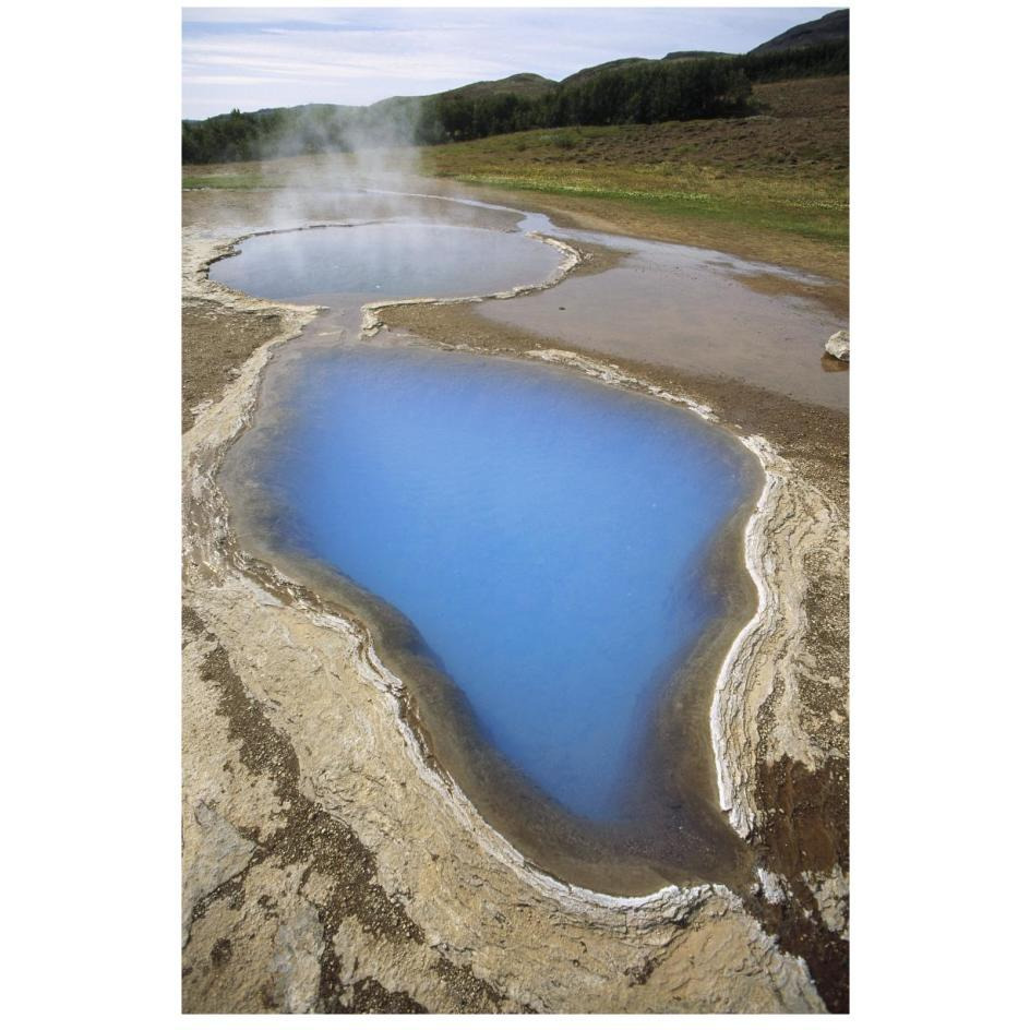 Steaming mineral hot springs, Geyser Thermal Field, Iceland-Paper Art-18&quotx26"