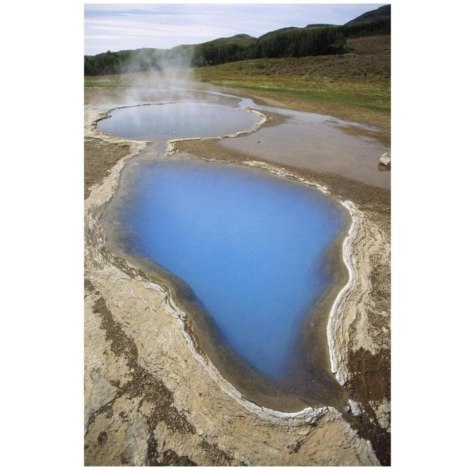 Steaming mineral hot springs, Geyser Thermal Field, Iceland-Paper Art-22&quotx32"
