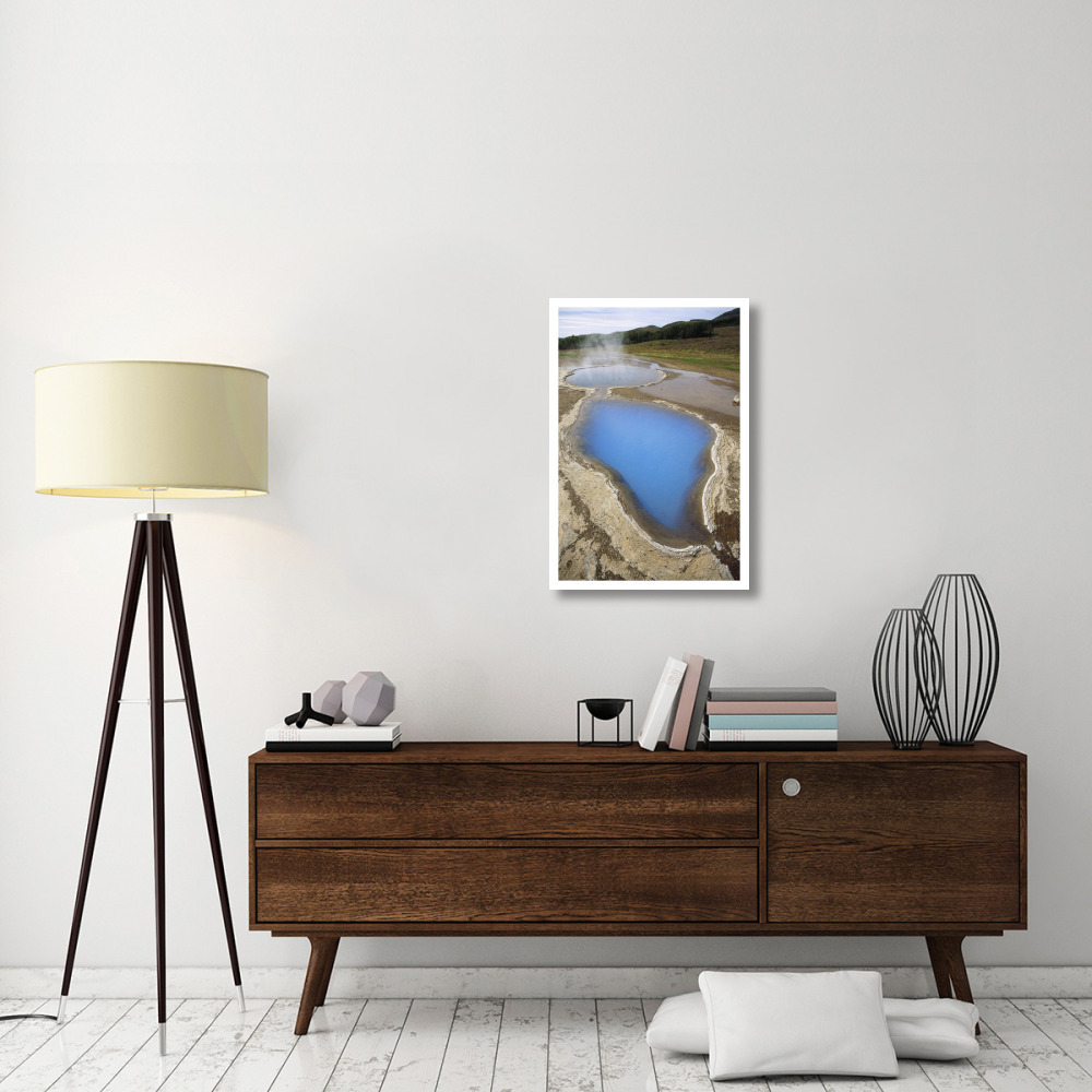 Steaming mineral hot springs, Geyser Thermal Field, Iceland-Paper Art-22&quotx32"