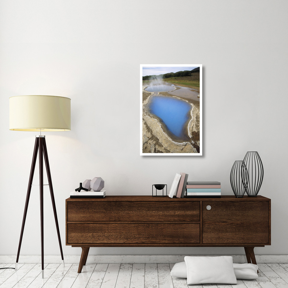 Steaming mineral hot springs, Geyser Thermal Field, Iceland-Paper Art-26&quotx38"