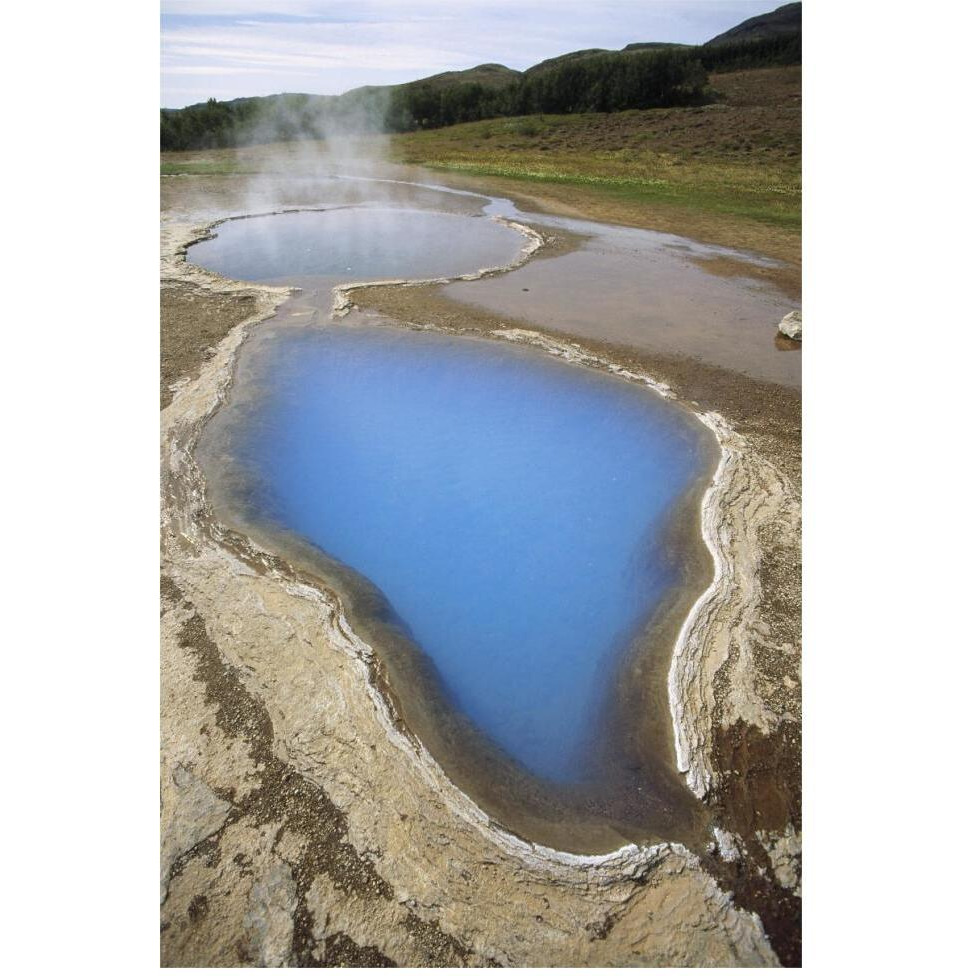 Steaming mineral hot springs, Geyser Thermal Field, Iceland-Paper Art-42&quotx62"