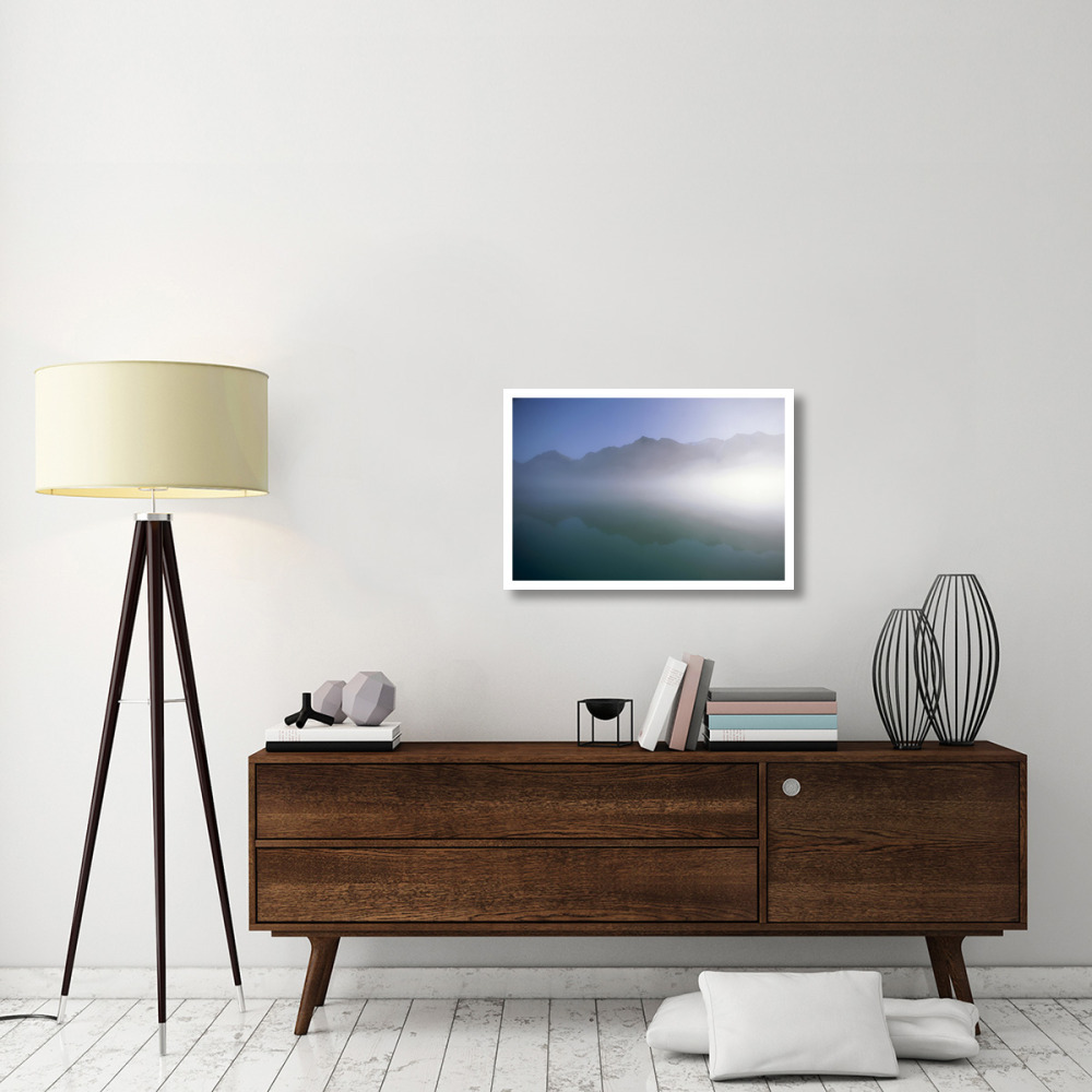 Kross Fjord in fog, Spitsbergen Island, Svalbard Archipelago, Norway-Paper Art-32&quotx22"