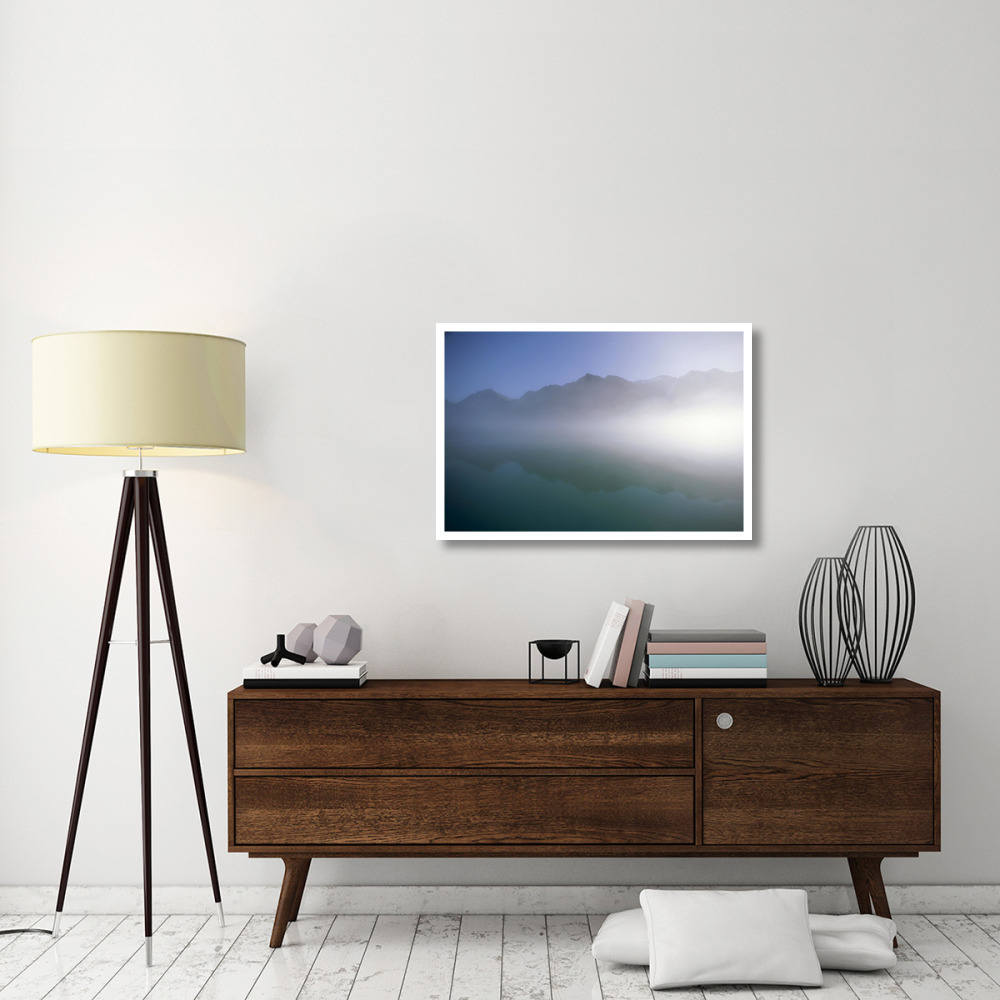 Kross Fjord in fog, Spitsbergen Island, Svalbard Archipelago, Norway-Paper Art-38&quotx26"