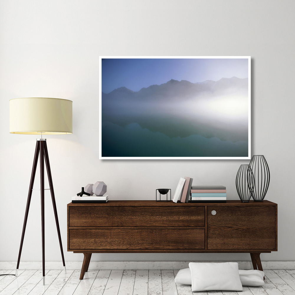 Kross Fjord in fog, Spitsbergen Island, Svalbard Archipelago, Norway-Paper Art-62&quotx42"