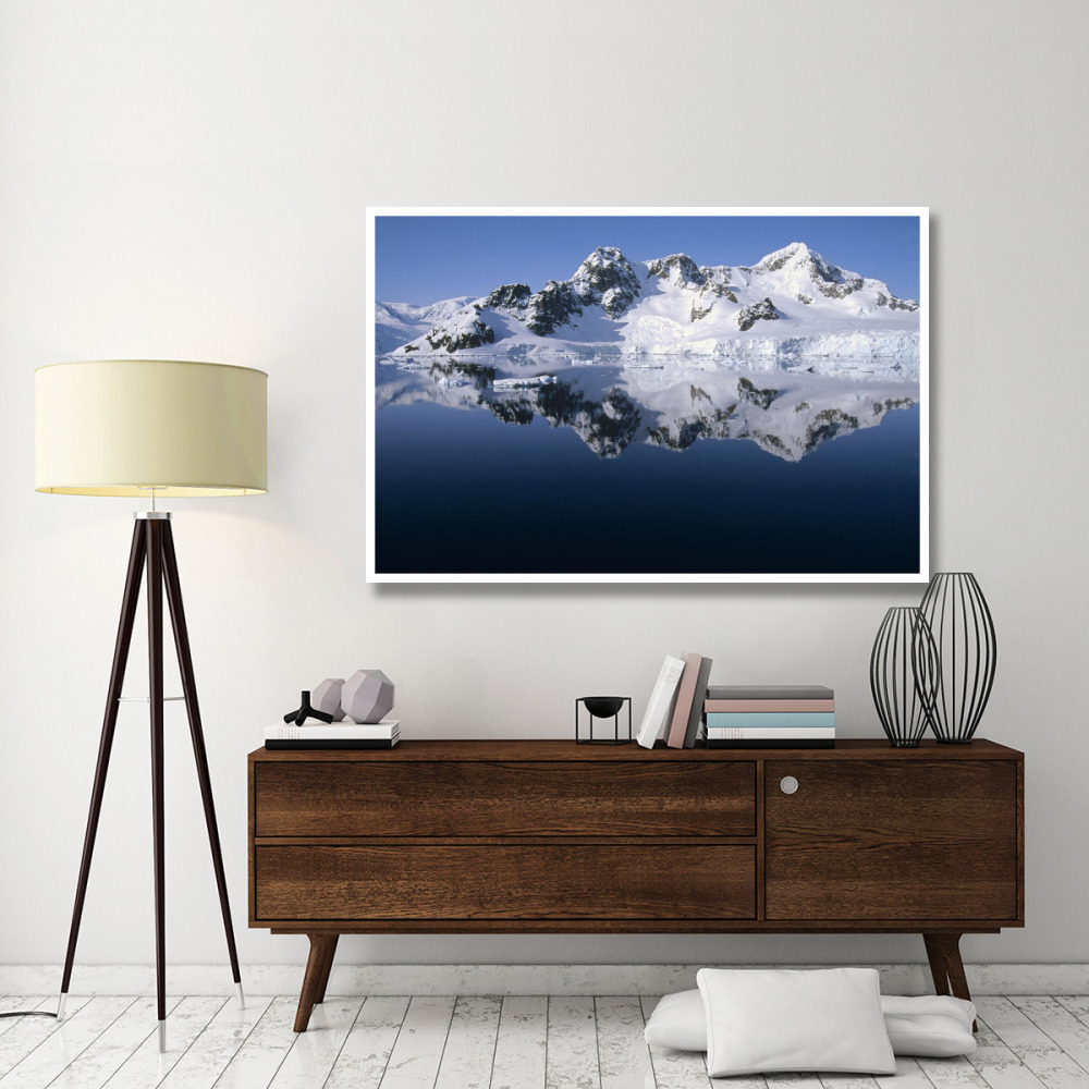 Ice clad mountains, Paradise Bay, Antarctica-Paper Art-62&quotx42"