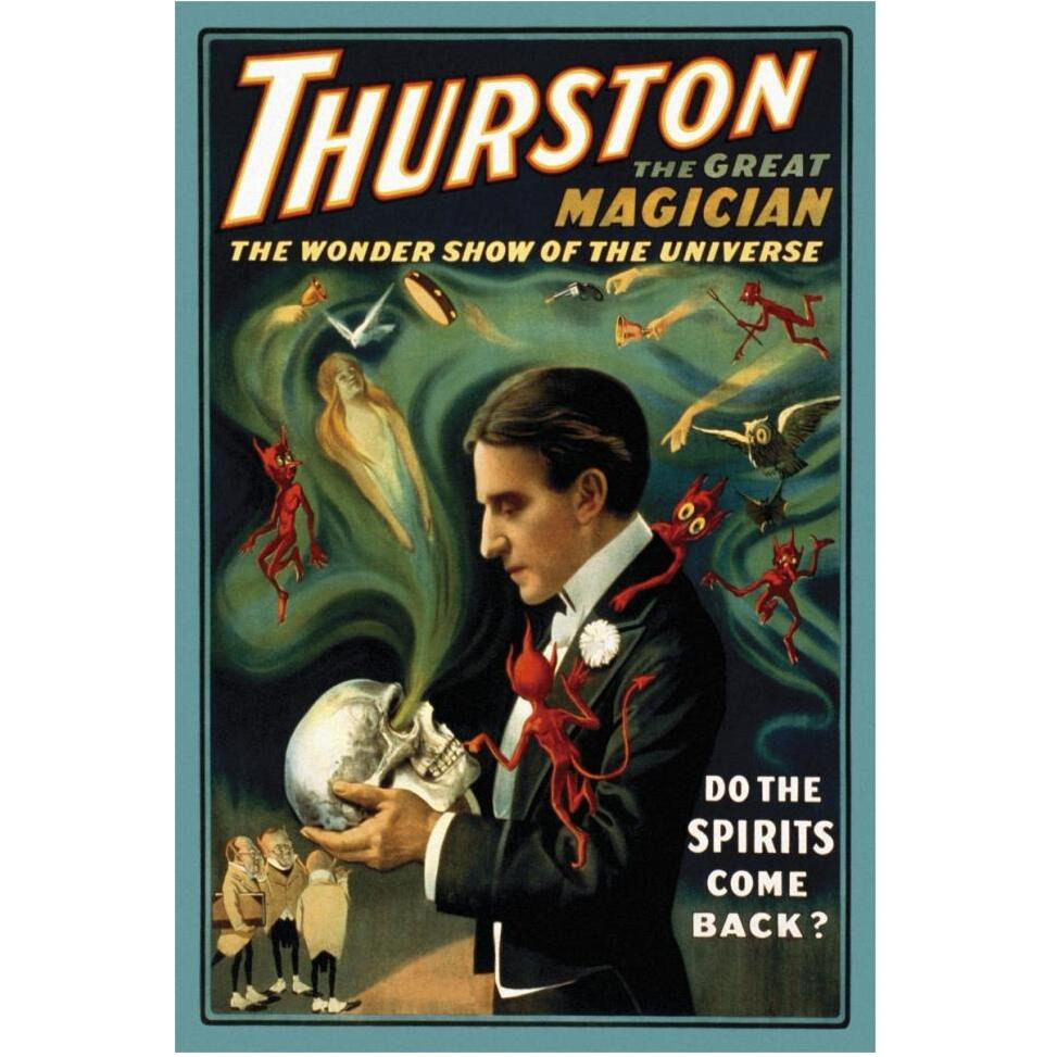 Magicians Thurston the Great Magician Do the Spirits Come Back-Paper Art-42&quotx62"