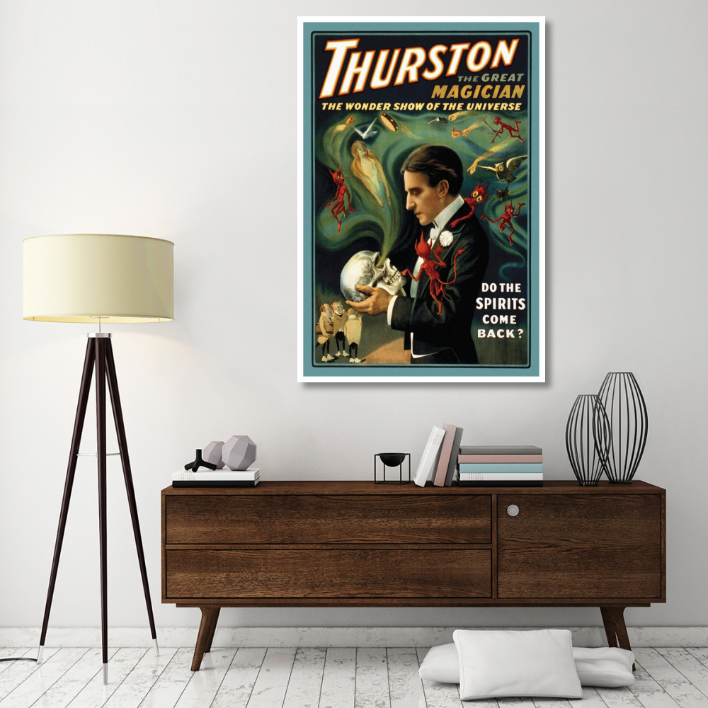 Magicians Thurston the Great Magician Do the Spirits Come Back-Paper Art-42&quotx62"
