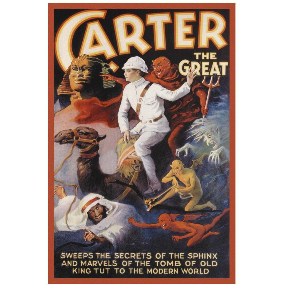 Magicians Carter the Great Secrets of the Sphinx-Paper Art-14&quotx20"