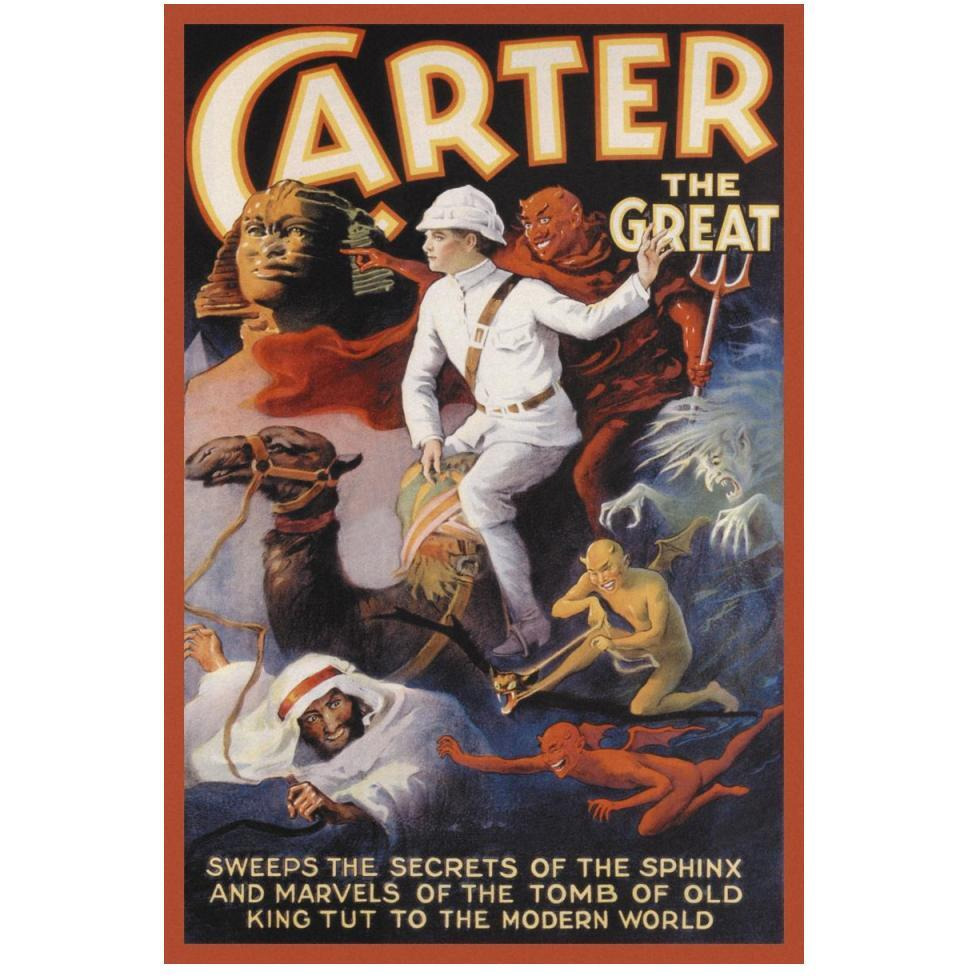 Magicians Carter the Great Secrets of the Sphinx-Paper Art-34&quotx50"