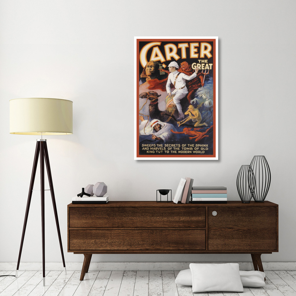 Magicians Carter the Great Secrets of the Sphinx-Paper Art-34&quotx50"