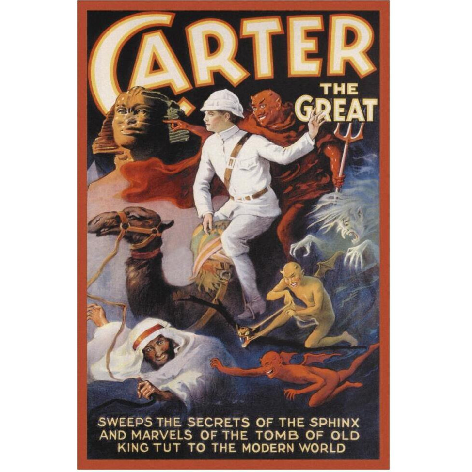 Magicians Carter the Great Secrets of the Sphinx-Paper Art-42&quotx62"