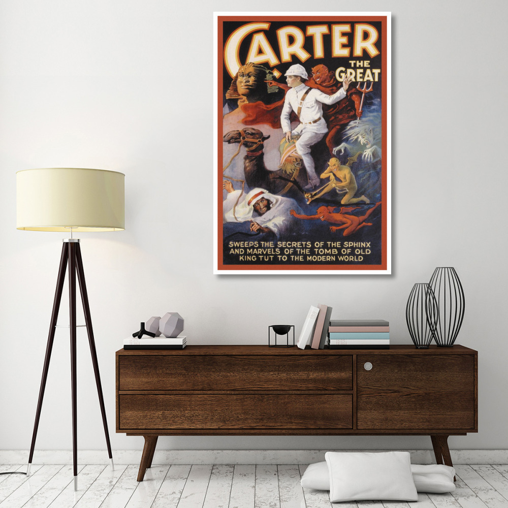 Magicians Carter the Great Secrets of the Sphinx-Paper Art-42&quotx62"