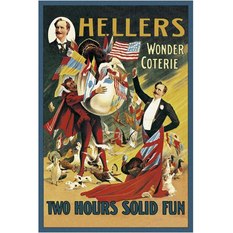 Magicians Heller's Wonder Coterie-Paper Art-14&quotx20"