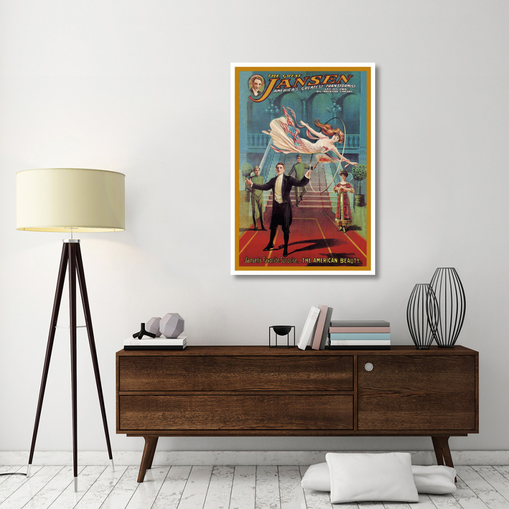 Magicians Jansen's Favorite Surprise The American Beauty-Paper Art-34&quotx50"