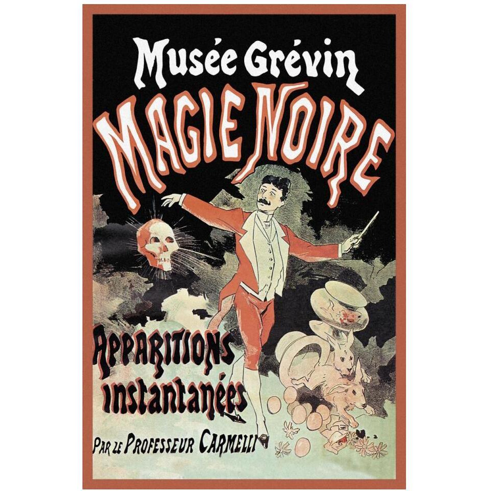 Magicians Musee Grevin Magie Noire Apparitions Instantanees par le Professeur Carmelli-Paper Art-14&quotx20"