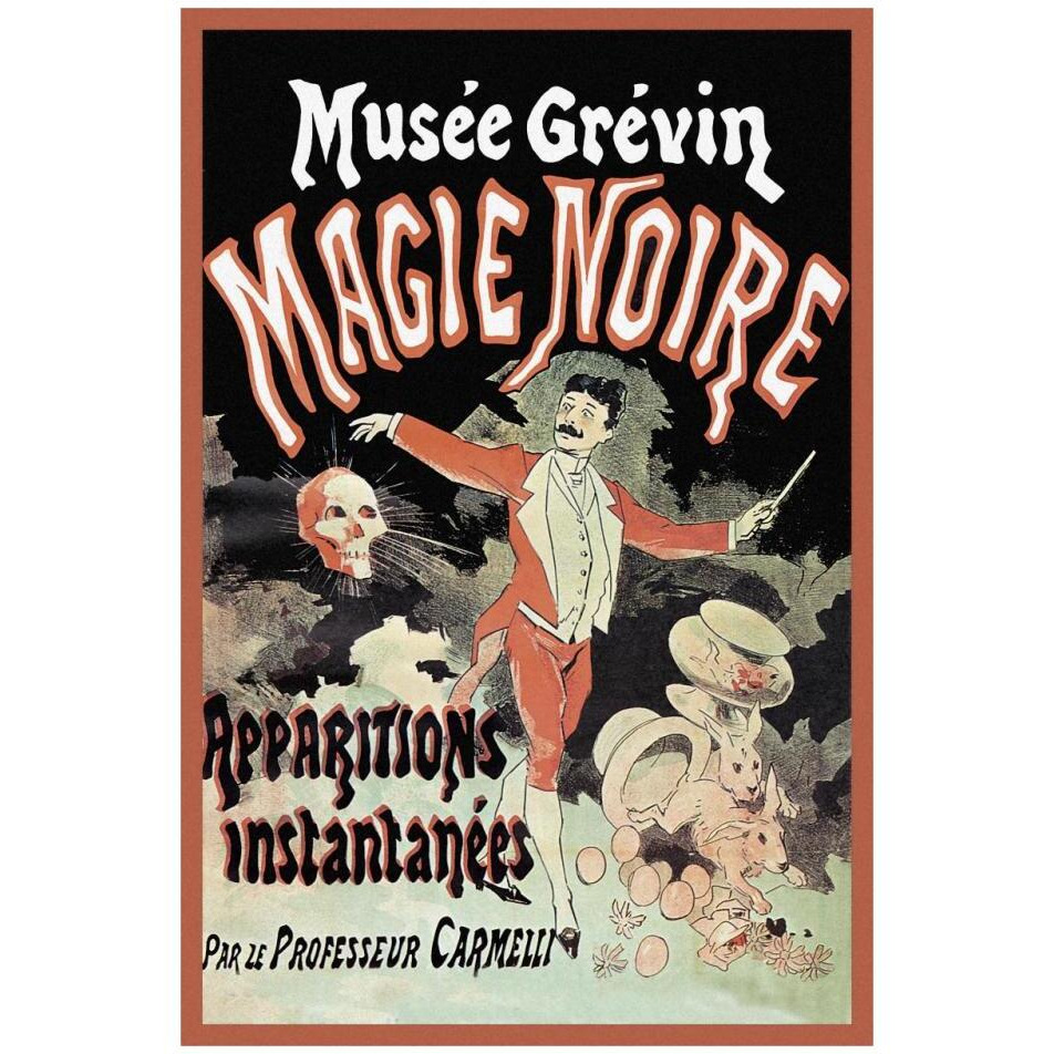 Magicians Musee Grevin Magie Noire Apparitions Instantanees par le Professeur Carmelli-Paper Art-22&quotx32"