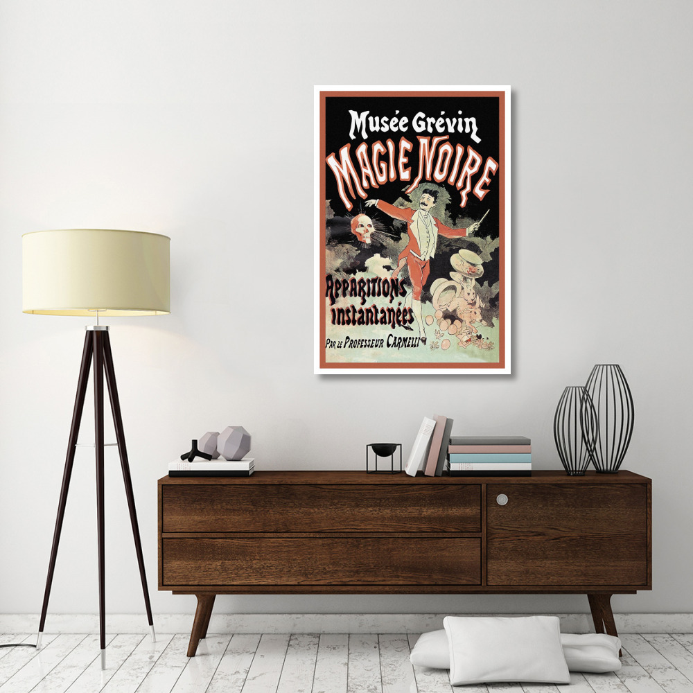 Magicians Musee Grevin Magie Noire Apparitions Instantanees par le Professeur Carmelli-Paper Art-34&quotx50"