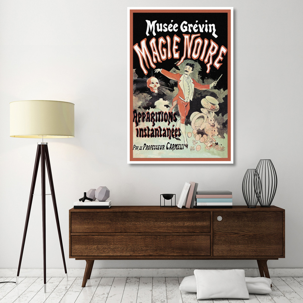 Magicians Musee Grevin Magie Noire Apparitions Instantanees par le Professeur Carmelli-Paper Art-42&quotx62"