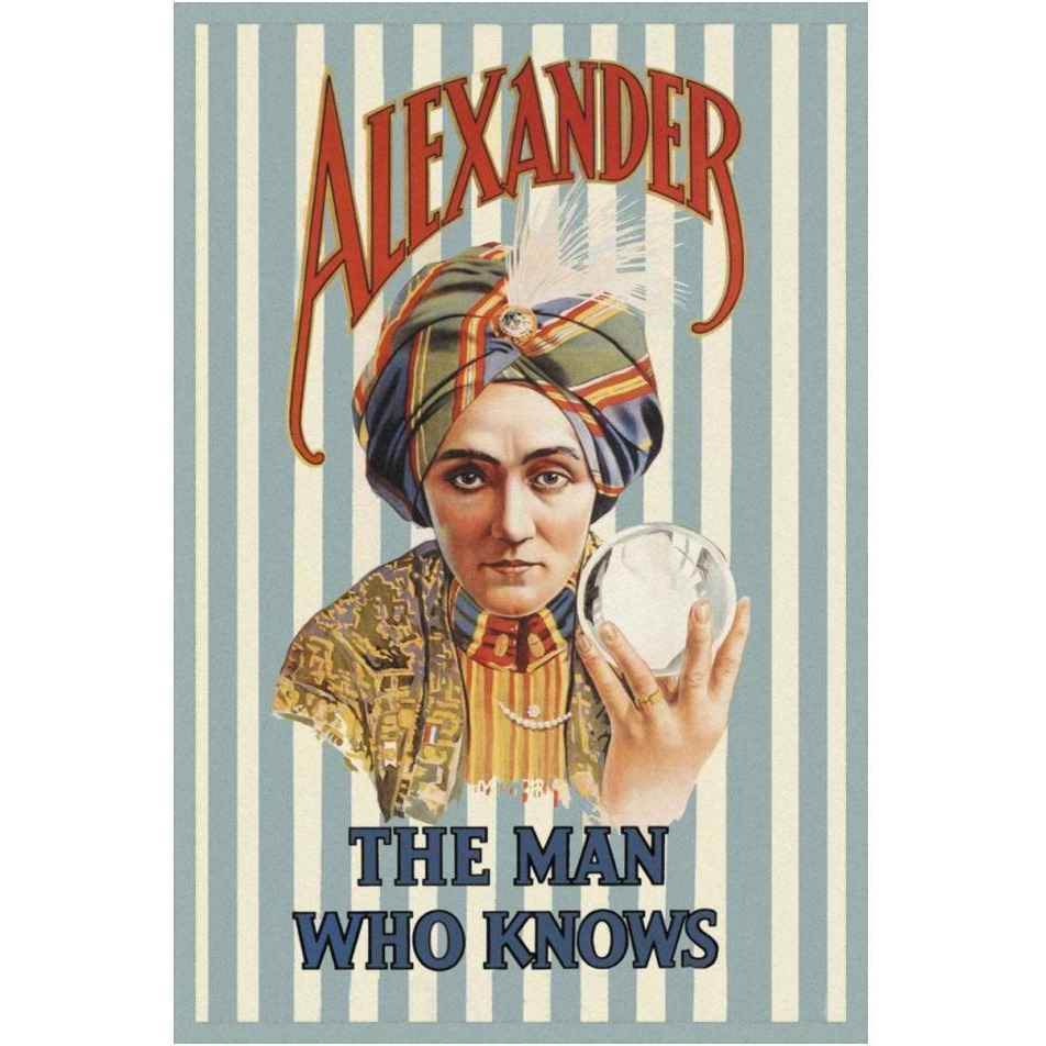 Magicians Alexander, The Man Who Knows-Paper Art-14&quotx20"