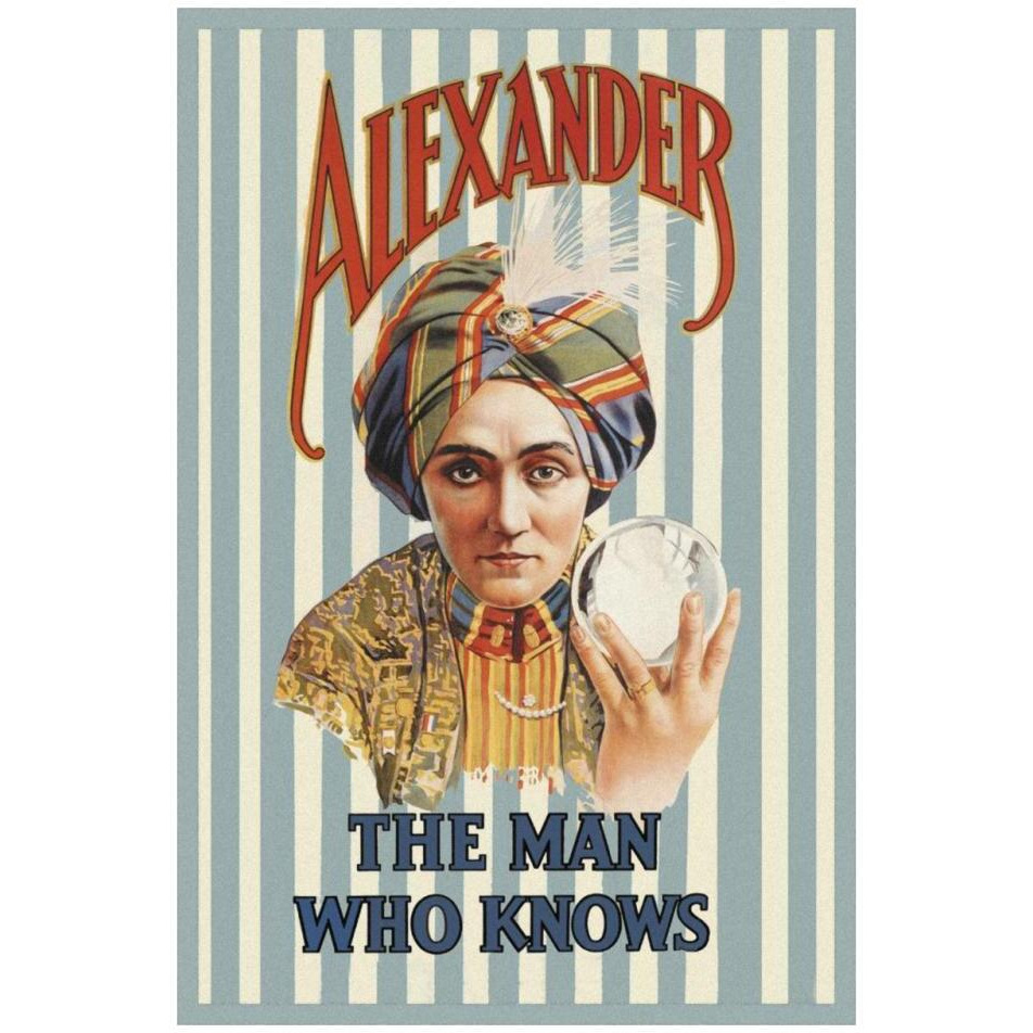 Magicians Alexander, The Man Who Knows-Paper Art-22&quotx32"
